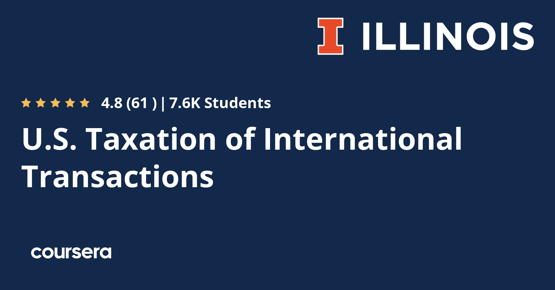 U.S. Taxation of International Transactions | Coursera