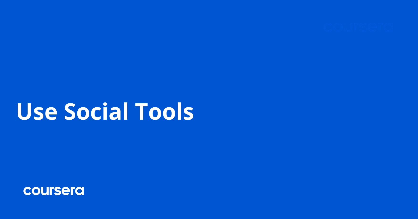 Use Social Tools