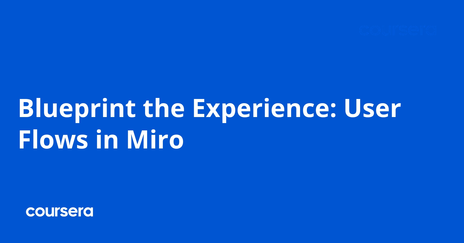Blueprint the Experience: User Flows in Miro