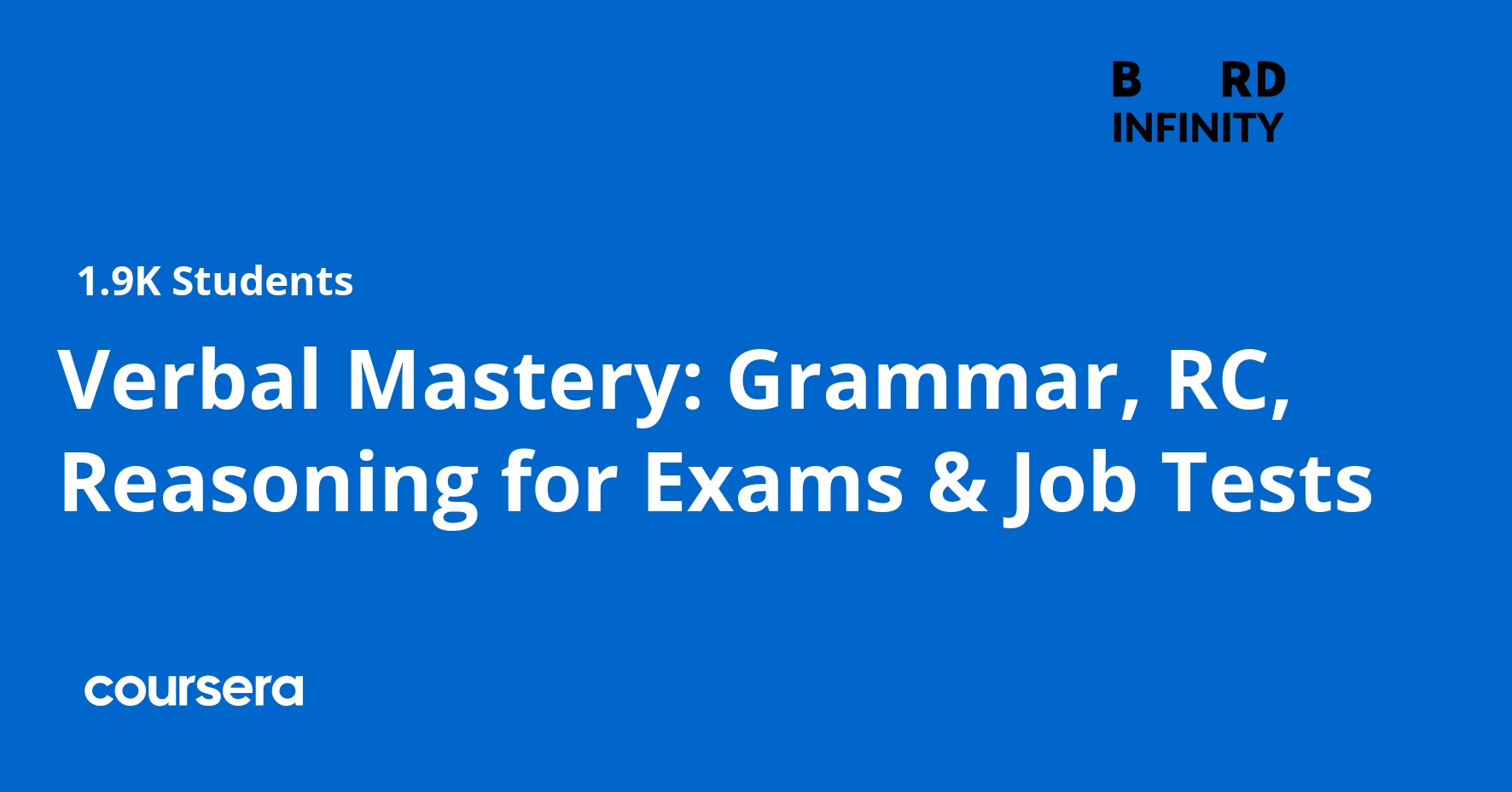 Verbal Mastery: Grammar, RC, Reasoning for Exams & Job Tests