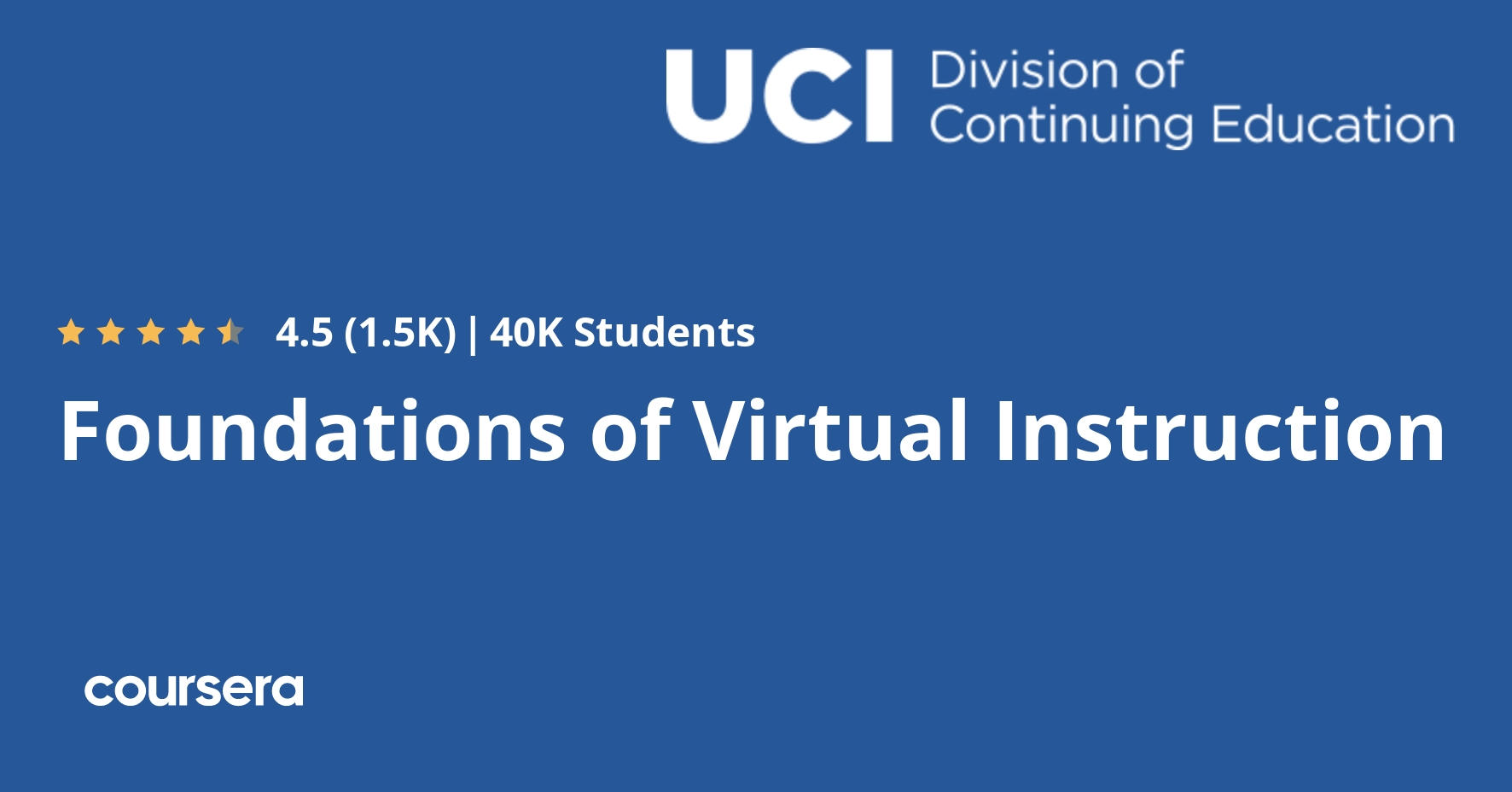 Foundations of Virtual Instruction Coursera