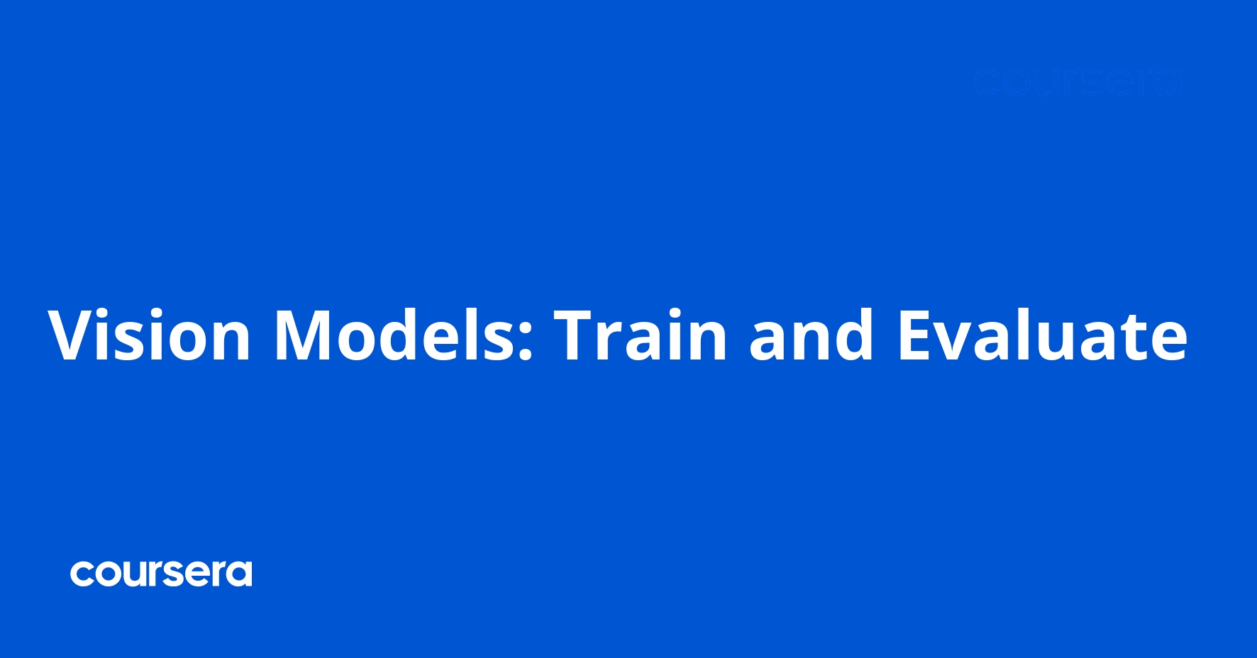 Vision Models: Train and Evaluate