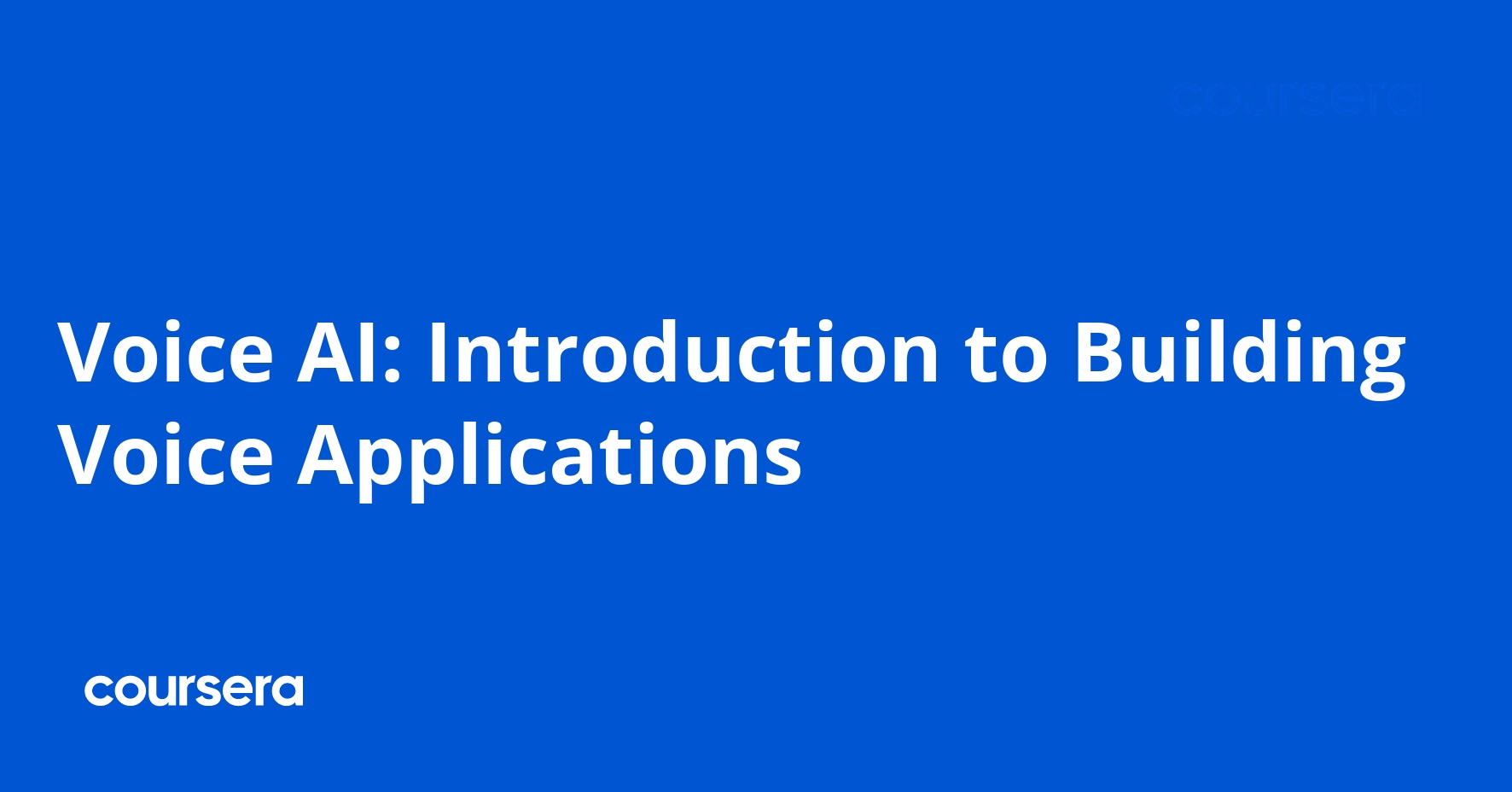 Voice AI: Building Voice Applications