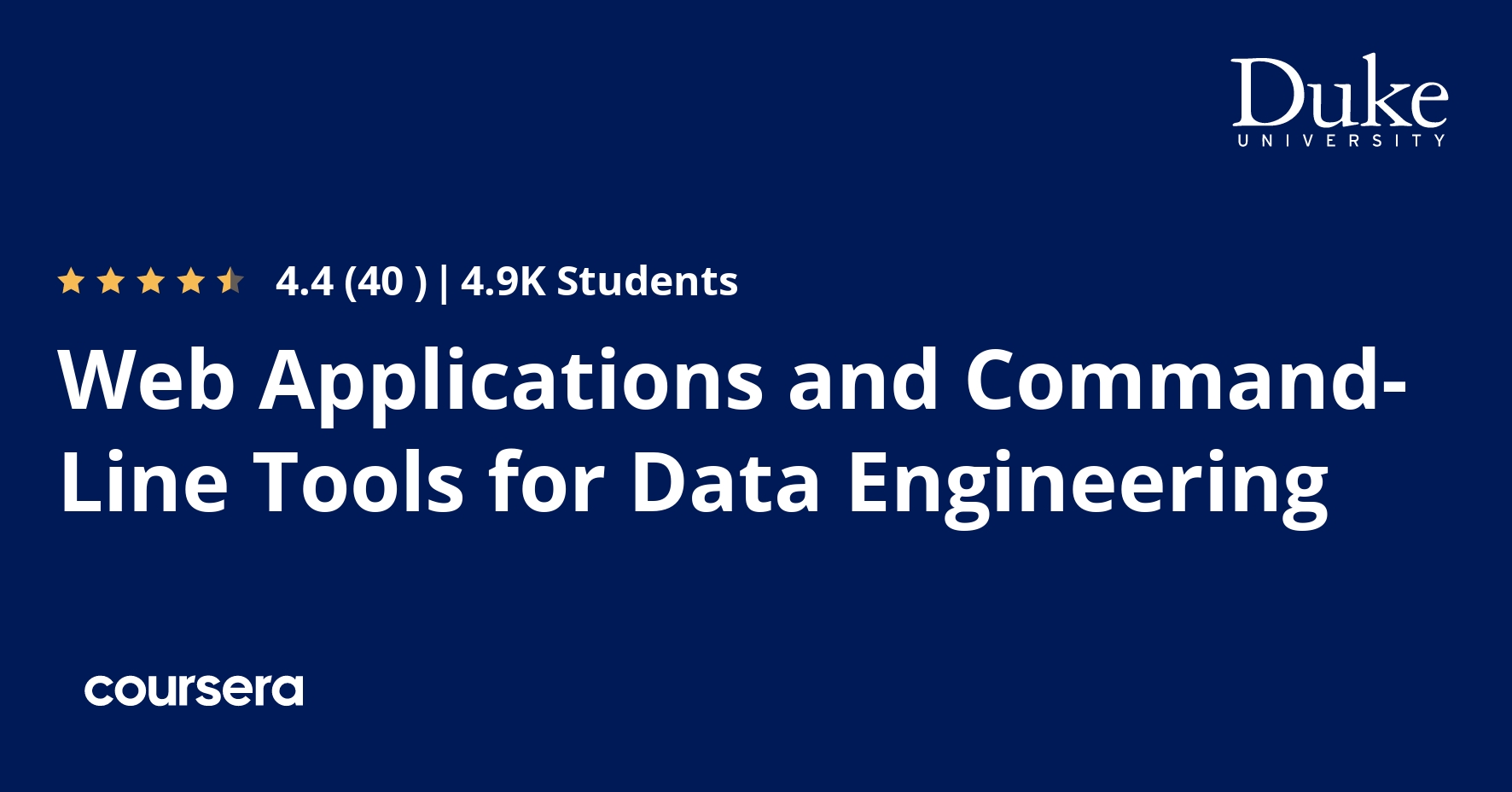  Applications and CommandLine Tools for Data Engineering Course by