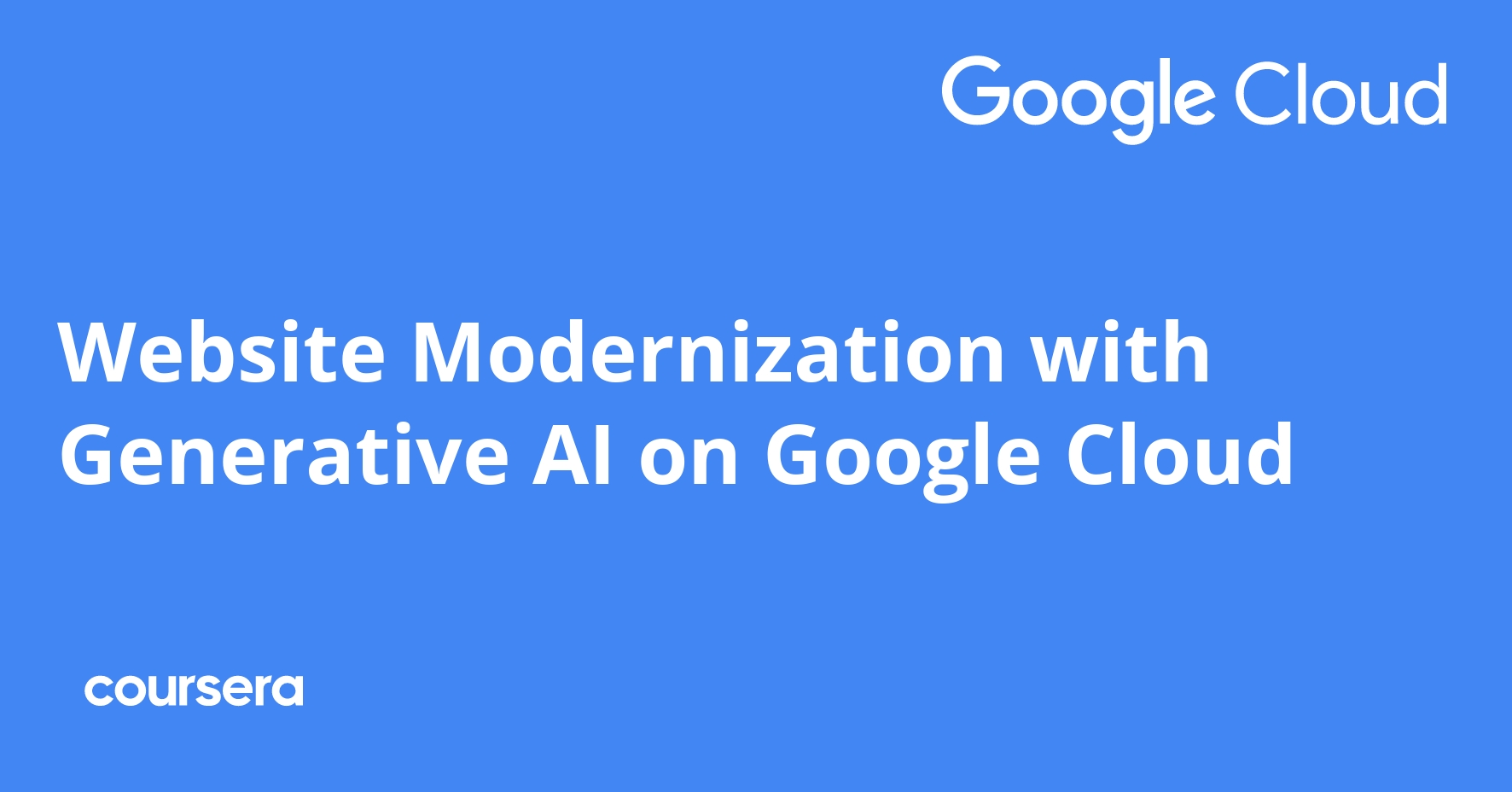 Website Modernization with Generative AI on Google Cloud