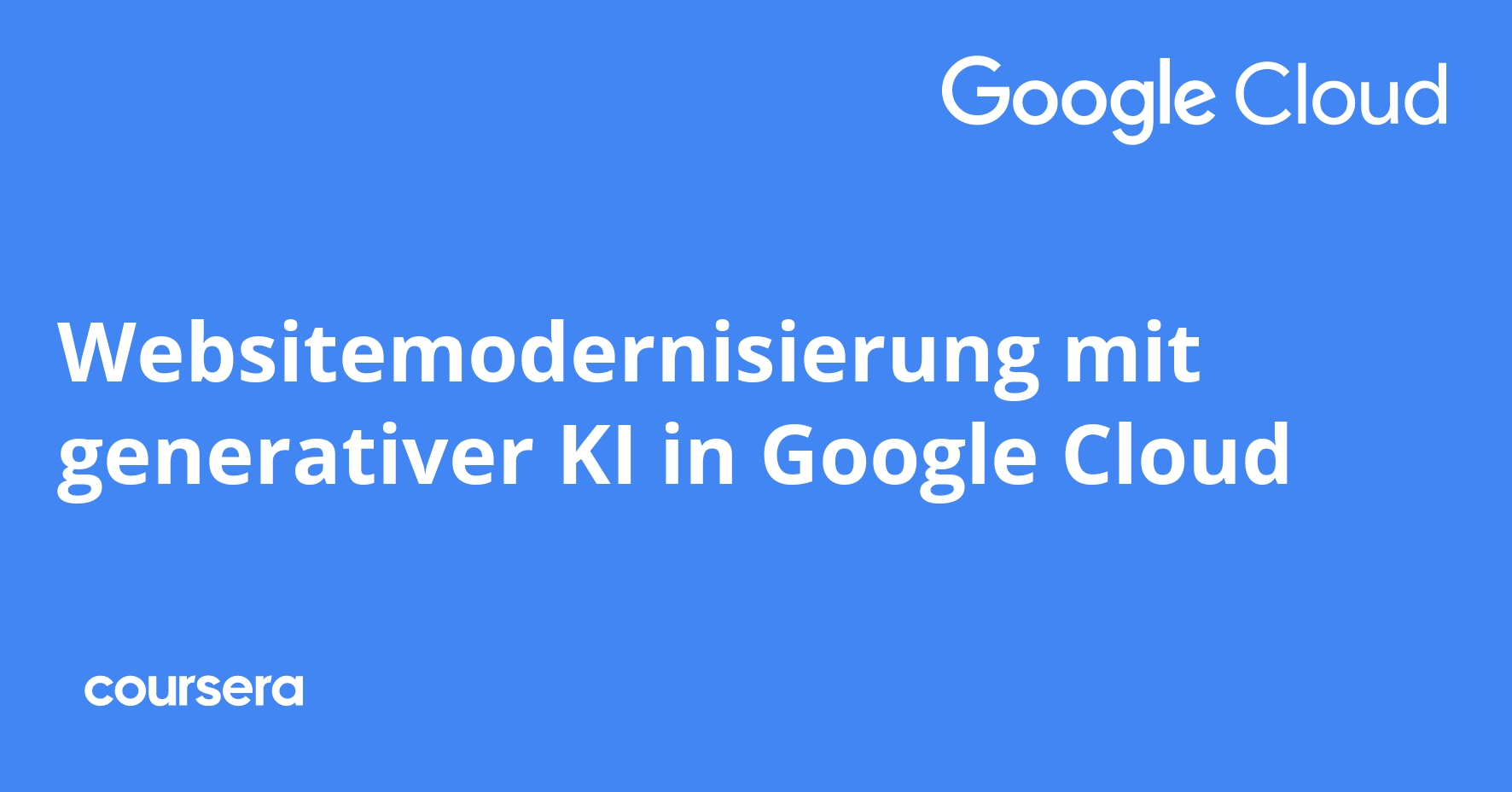 Modernizing Websites with Generative AI on Google Cloud