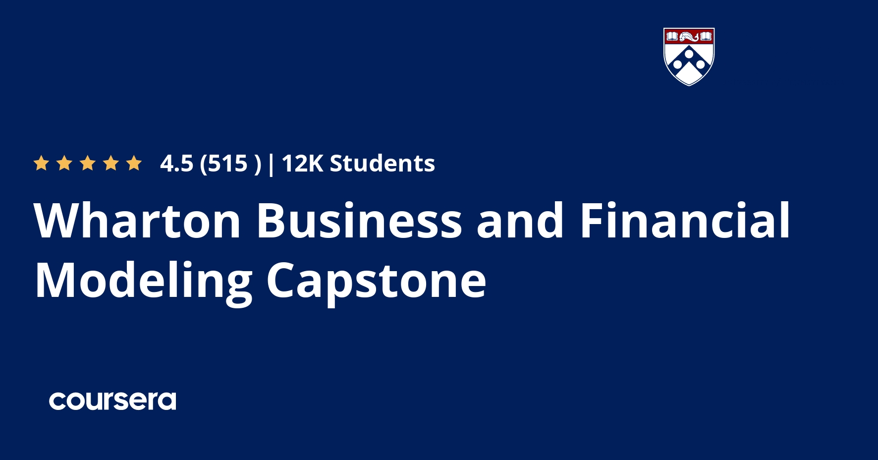 Wharton Business and Financial Modeling Capstone Coursera