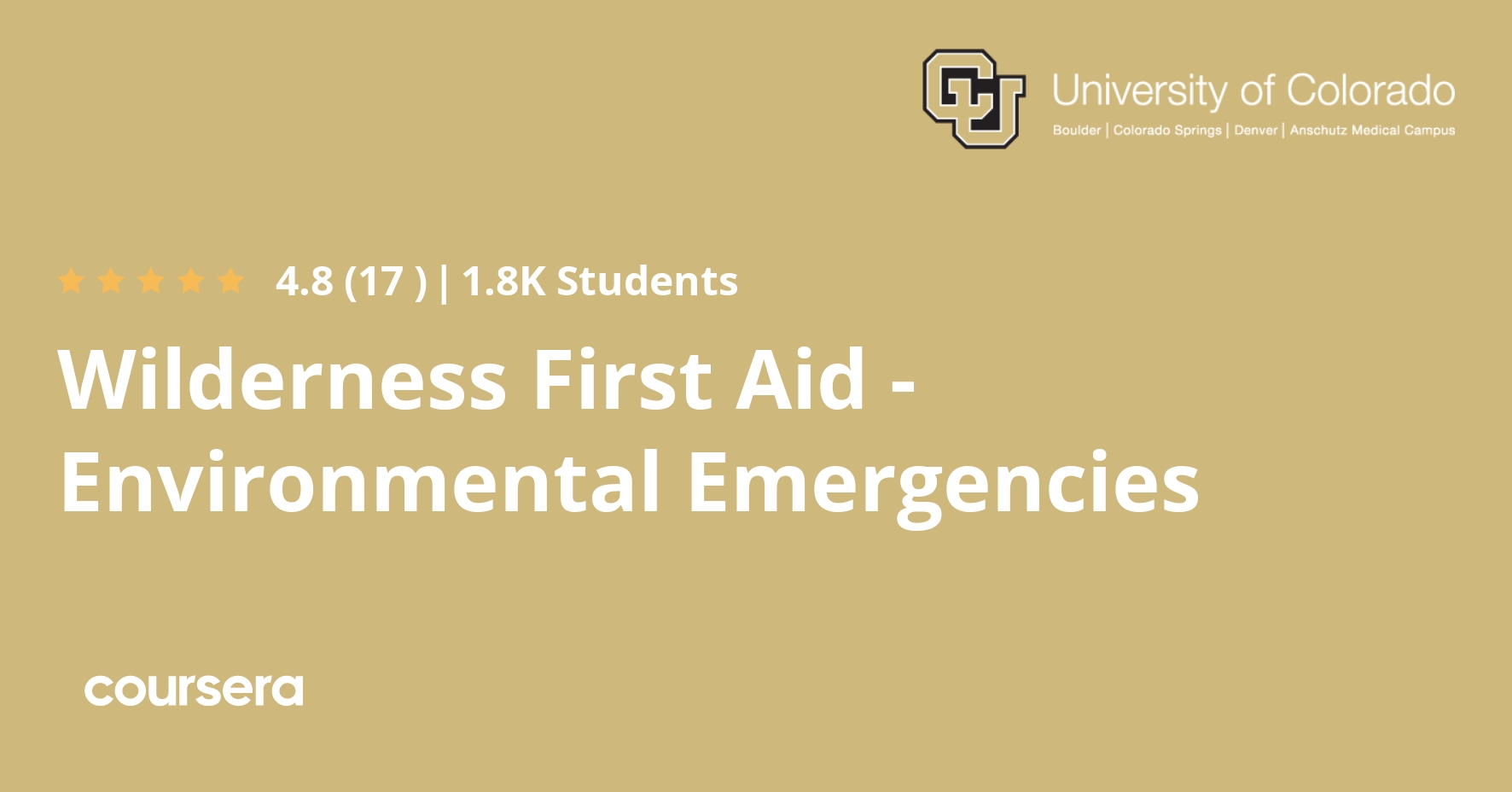 Wilderness First Aid Environmental Emergencies Coursera