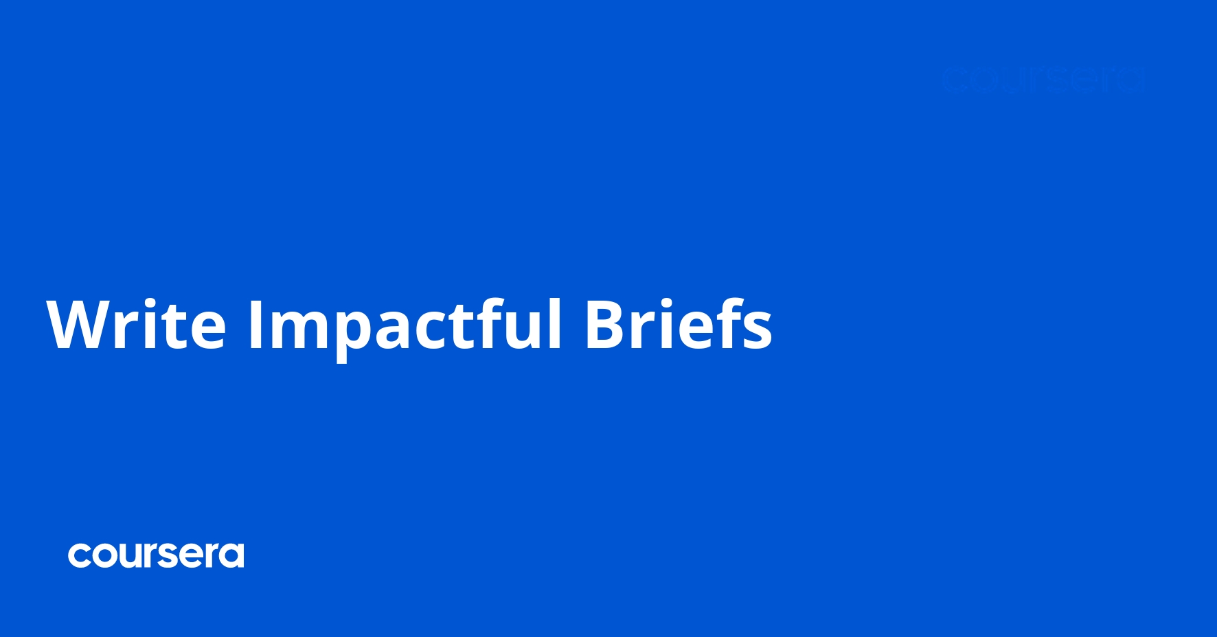 Write Impactful Briefs