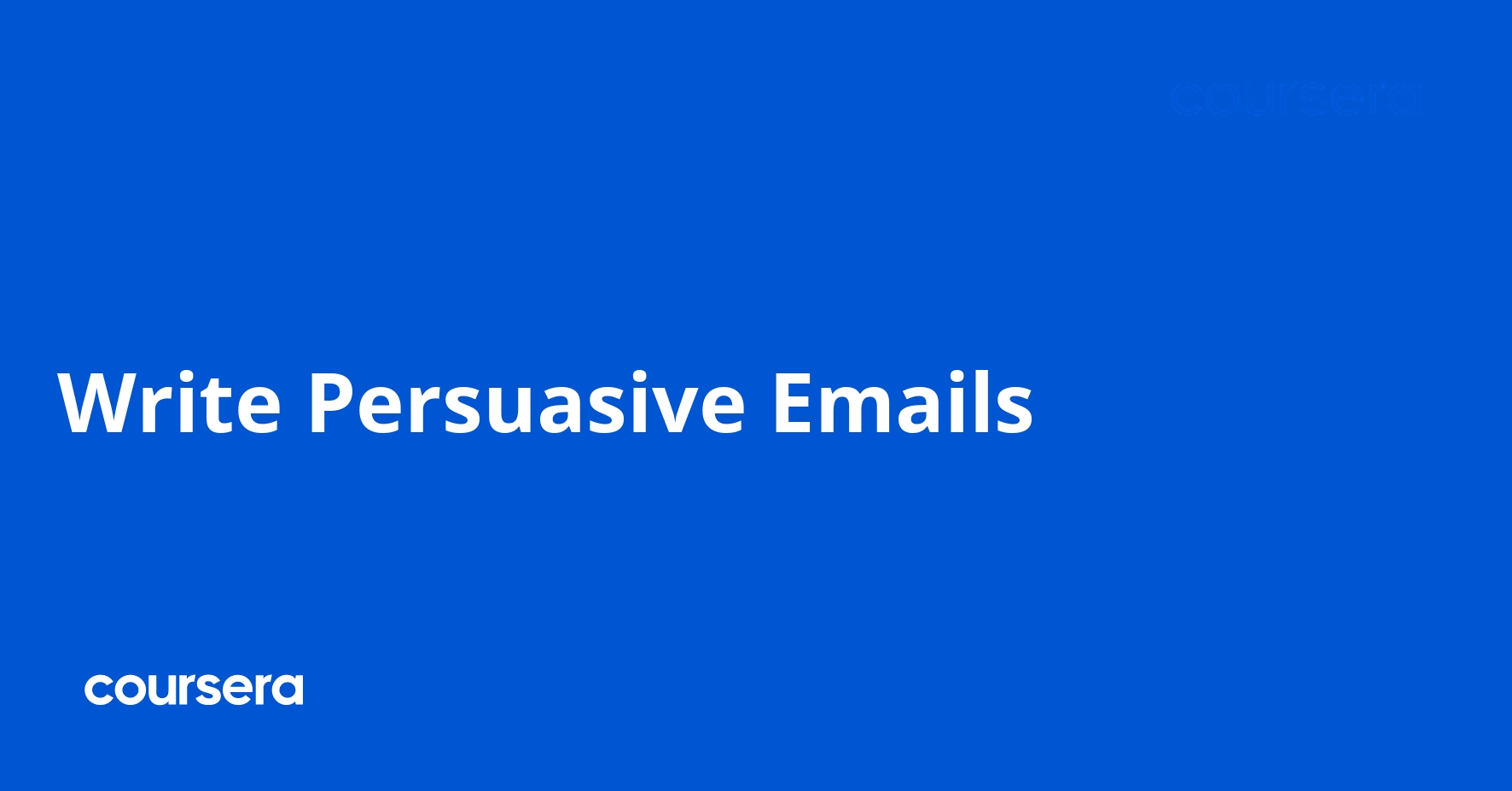 Write Persuasive Emails