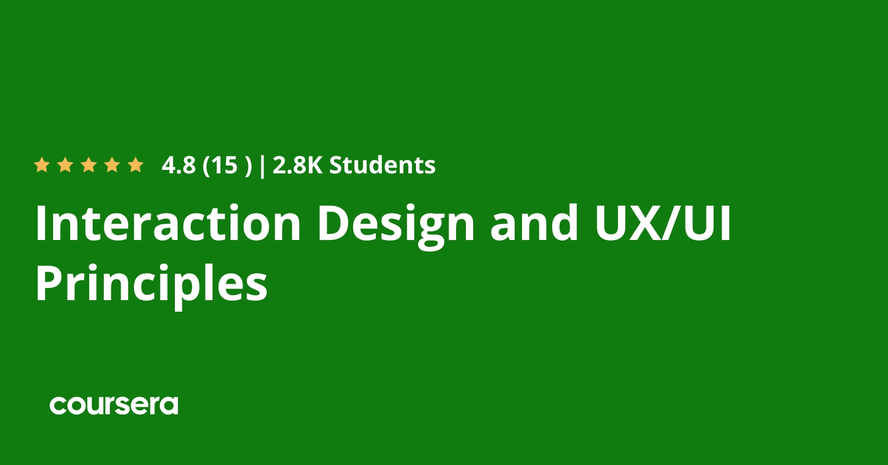 Interaction Design and UX/UI Principles | Coursera