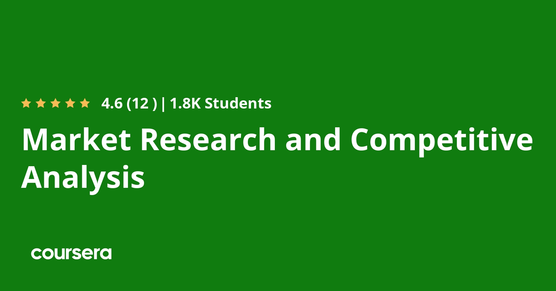 Market Research and Competitive Analysis