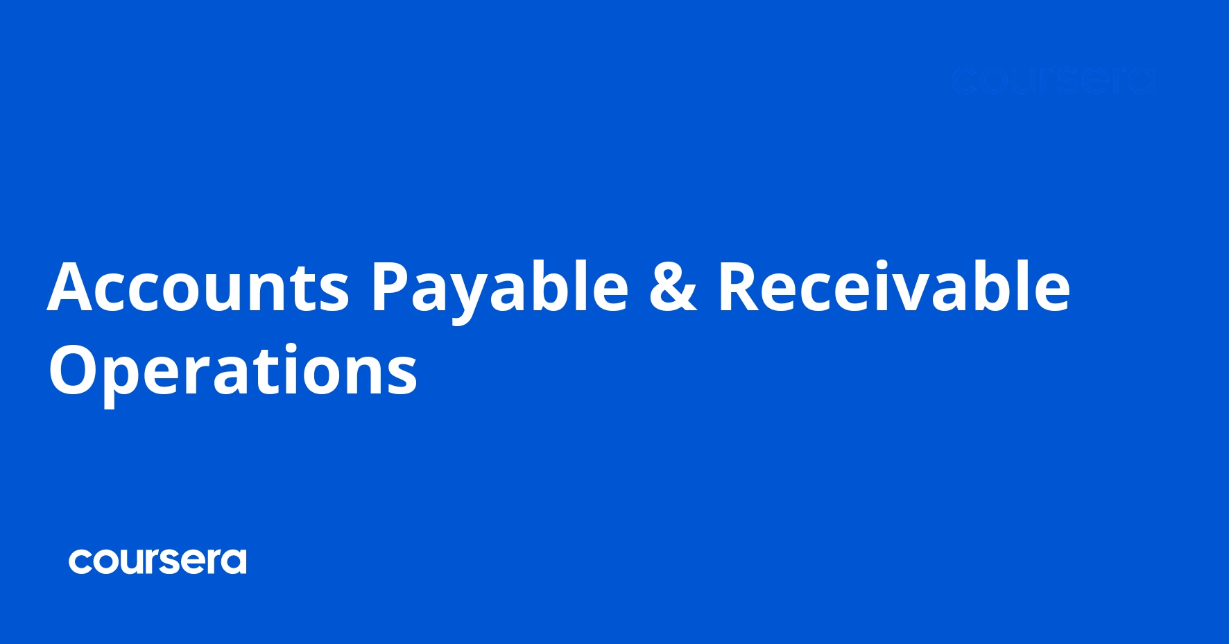 Accounts Payable & Receivable Operations