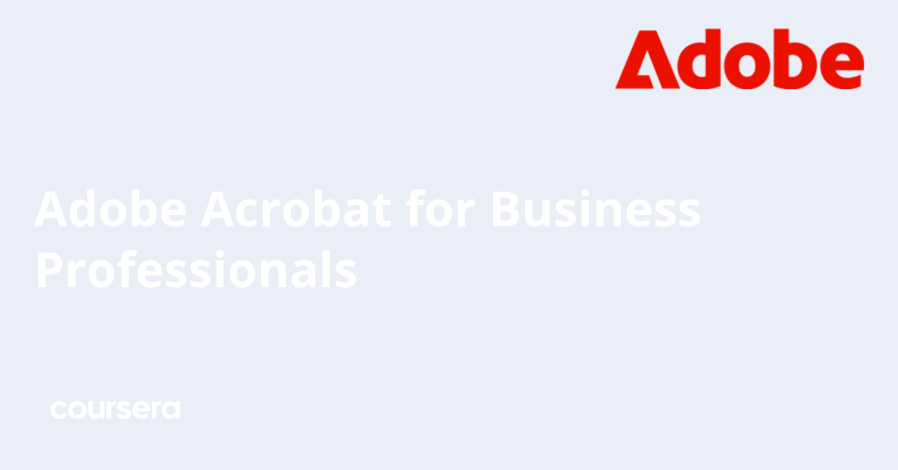 Adobe Acrobat for Business Professionals
