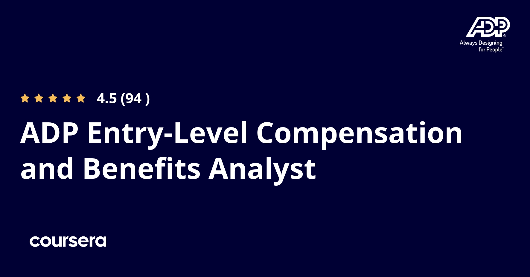 ADP EntryLevel Compensation and Benefits Analyst Professional