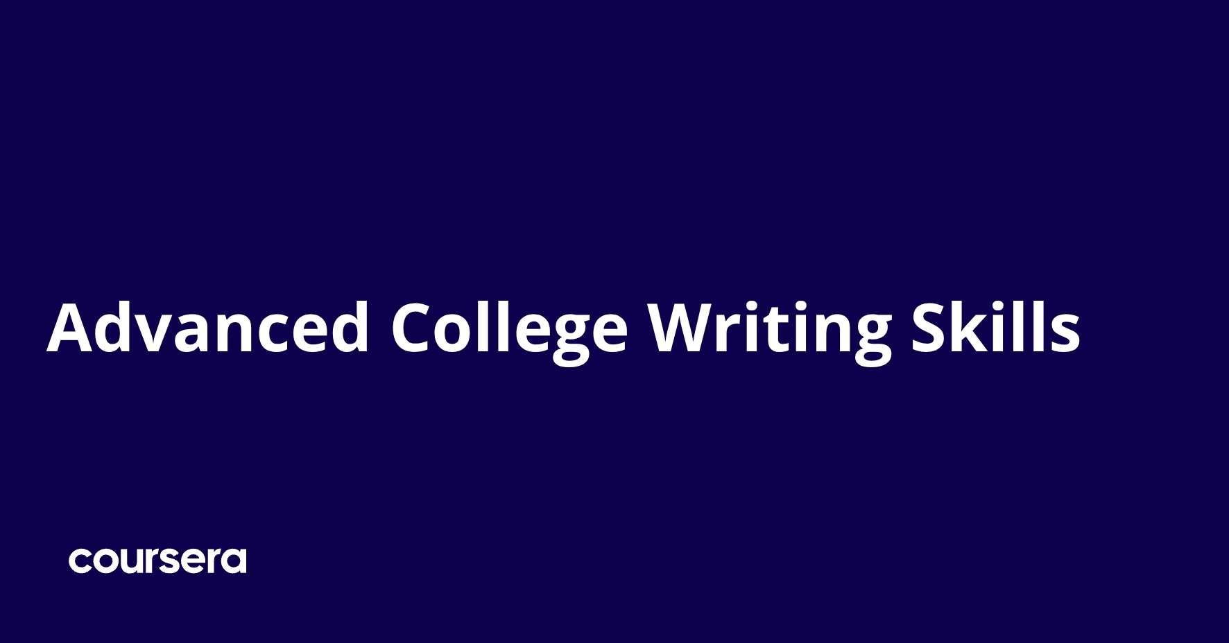 Advanced College Writing Skills