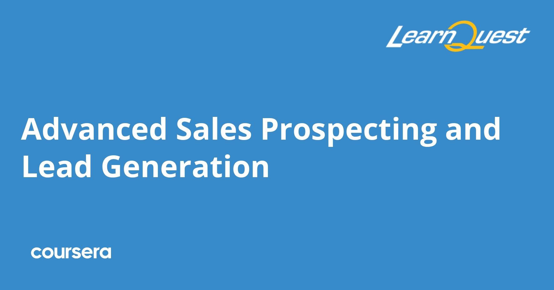 Advanced Sales Prospecting and Lead Generation