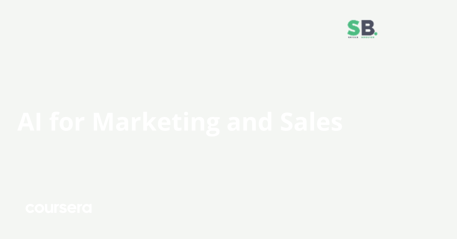 AI for Marketing and Sales