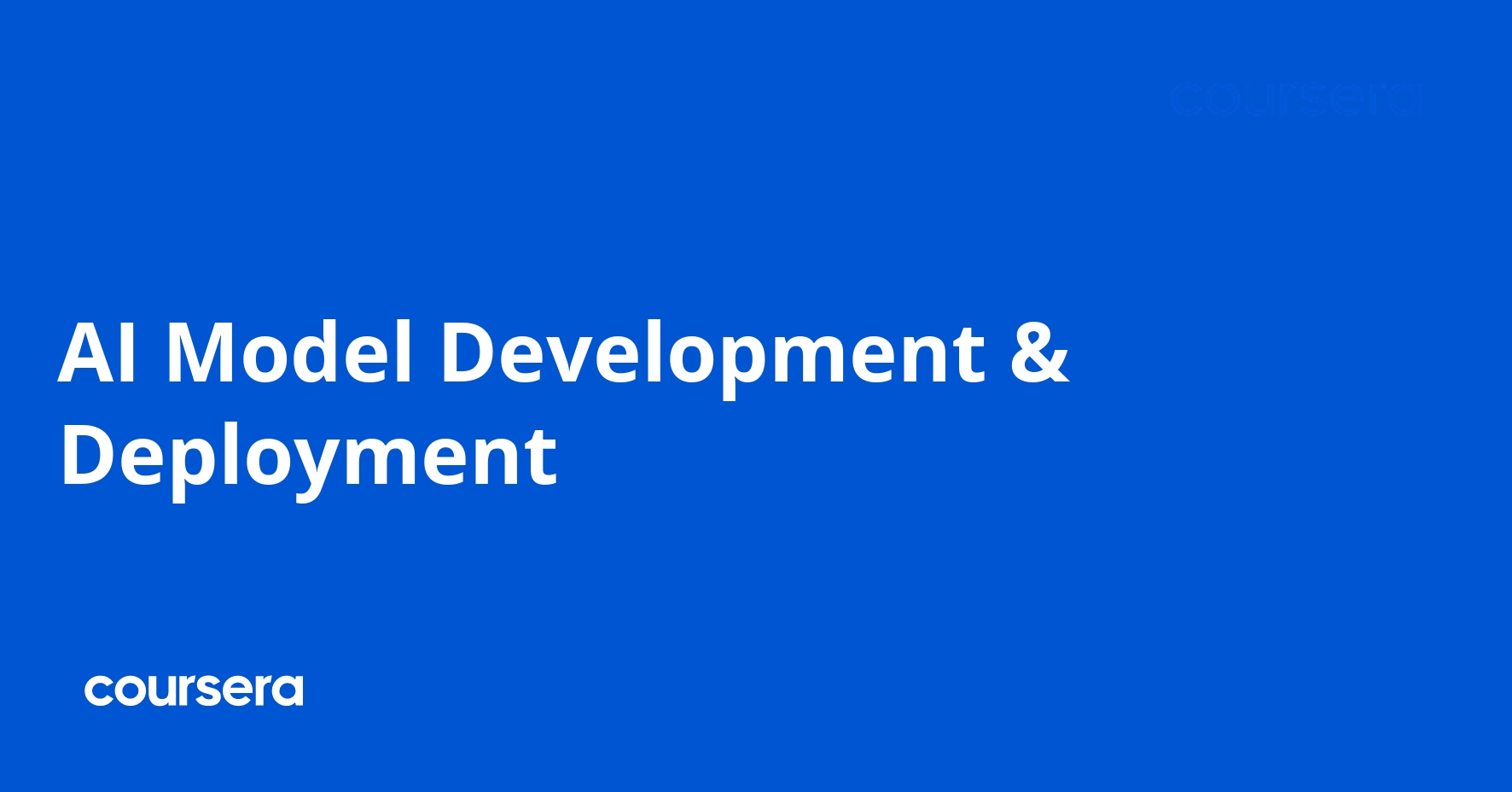 AI Model Development & Deployment