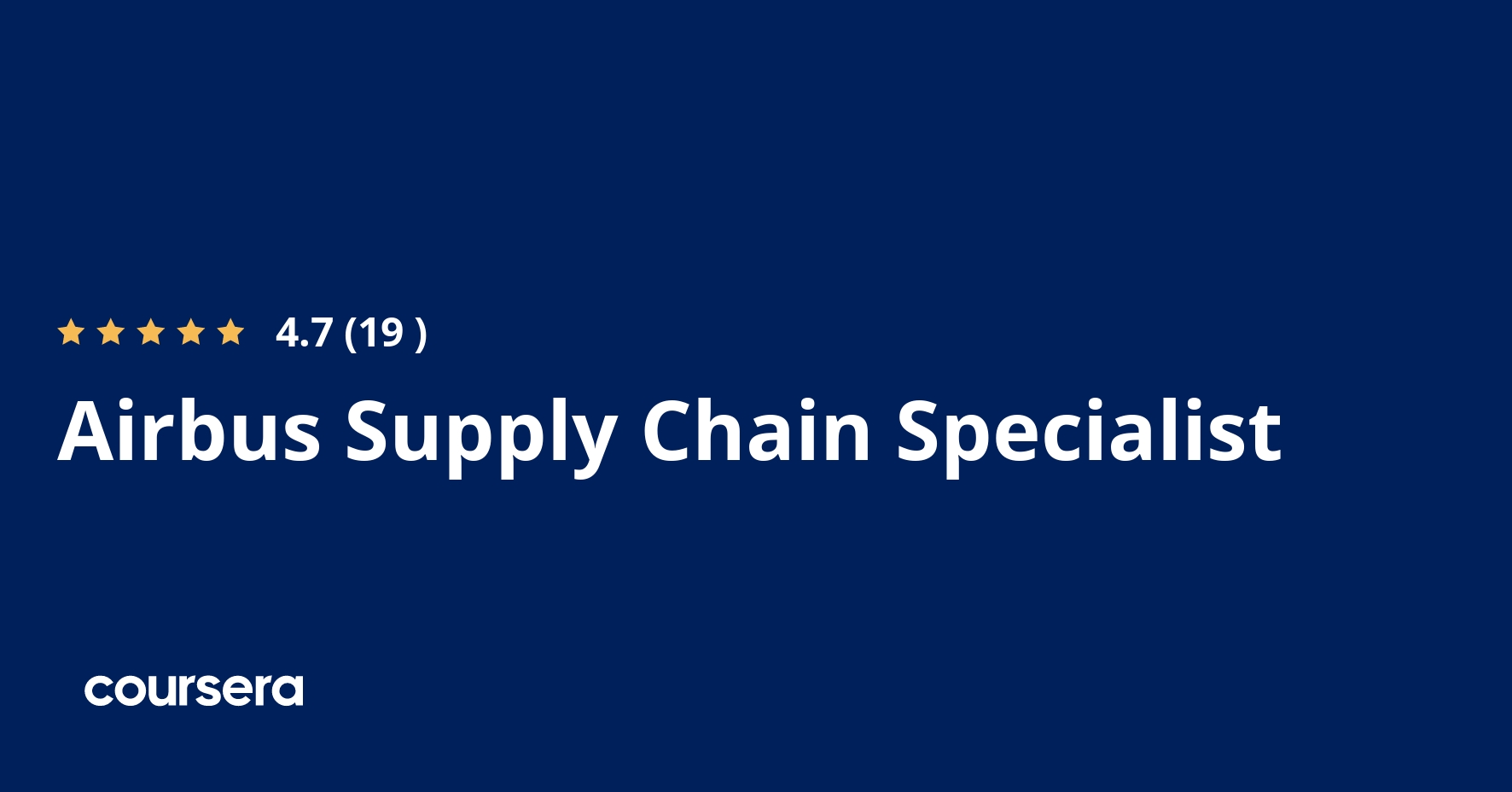 Airbus Supply Chain Specialist