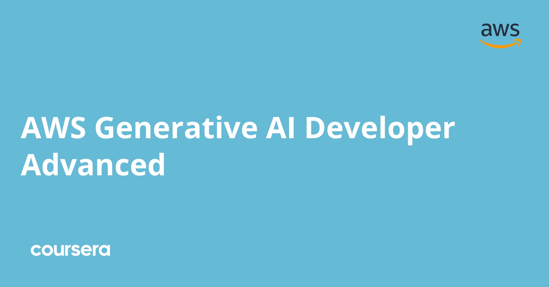 AWS Generative AI Developer Advanced Professional Certificate