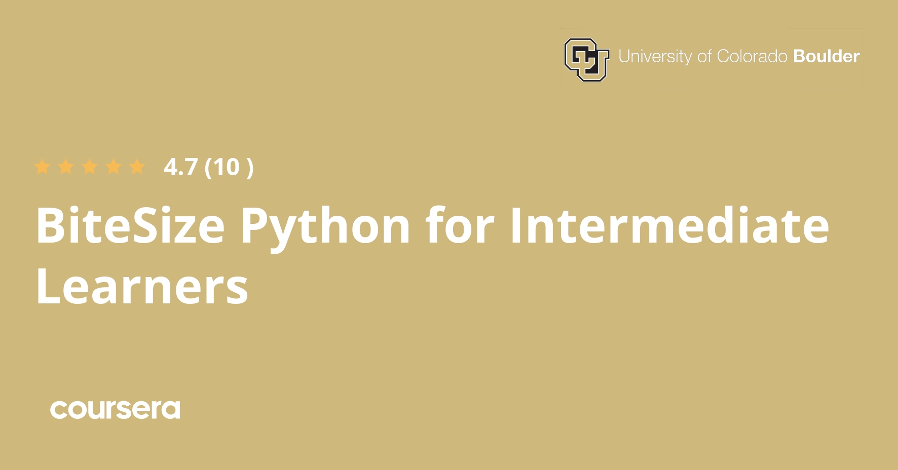 BiteSize Python for Intermediate Learners | Coursera