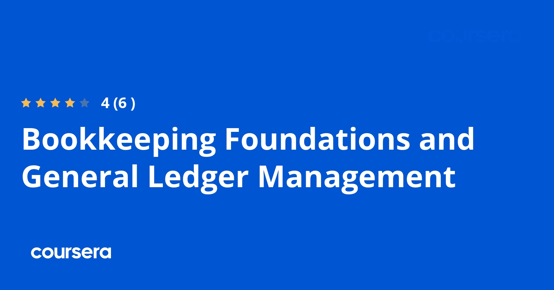Bookkeeping Foundations and General Ledger Management