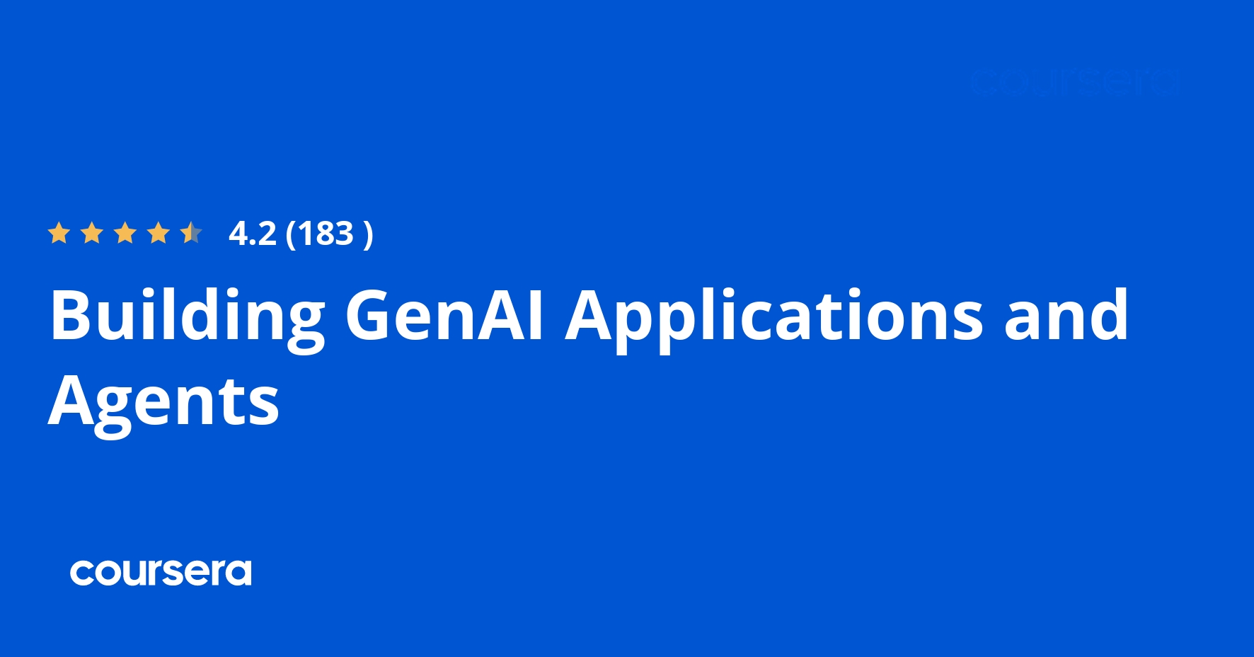 تطوير تطبيقات ووكلاء الذكاء الاصطناعي التوليدي