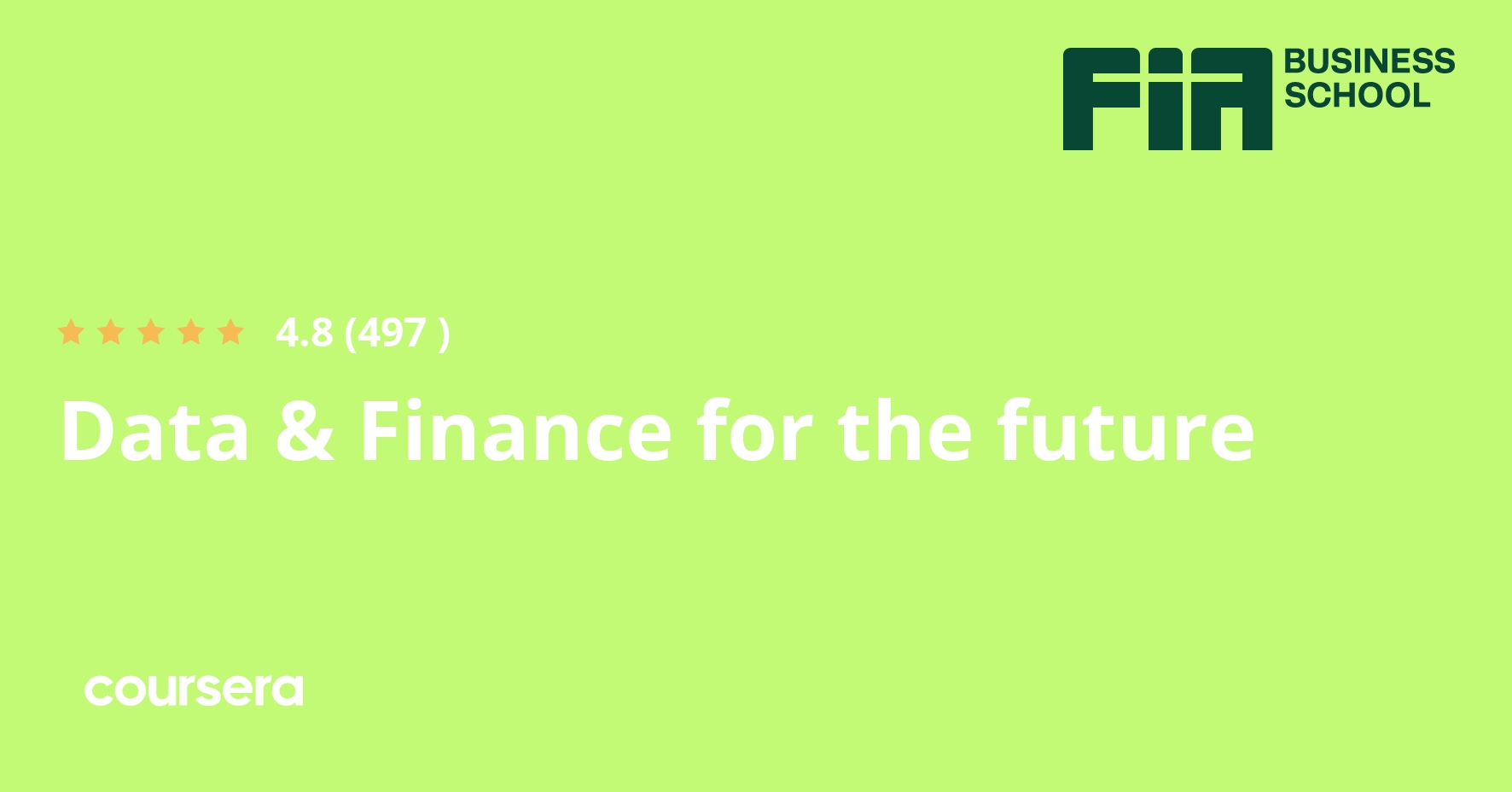 Data & Finance for the future