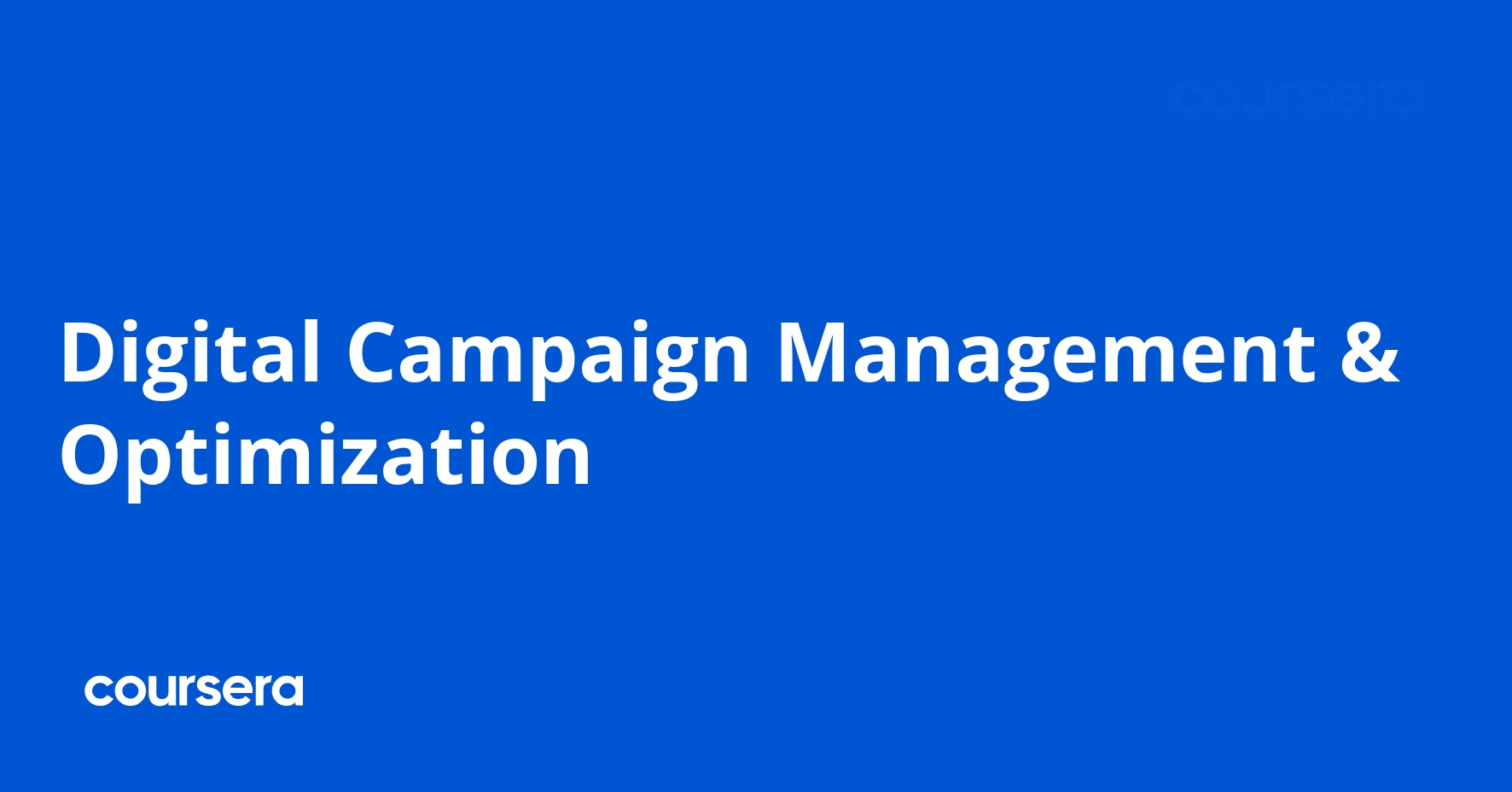 Digital Campaign Management & Optimization
