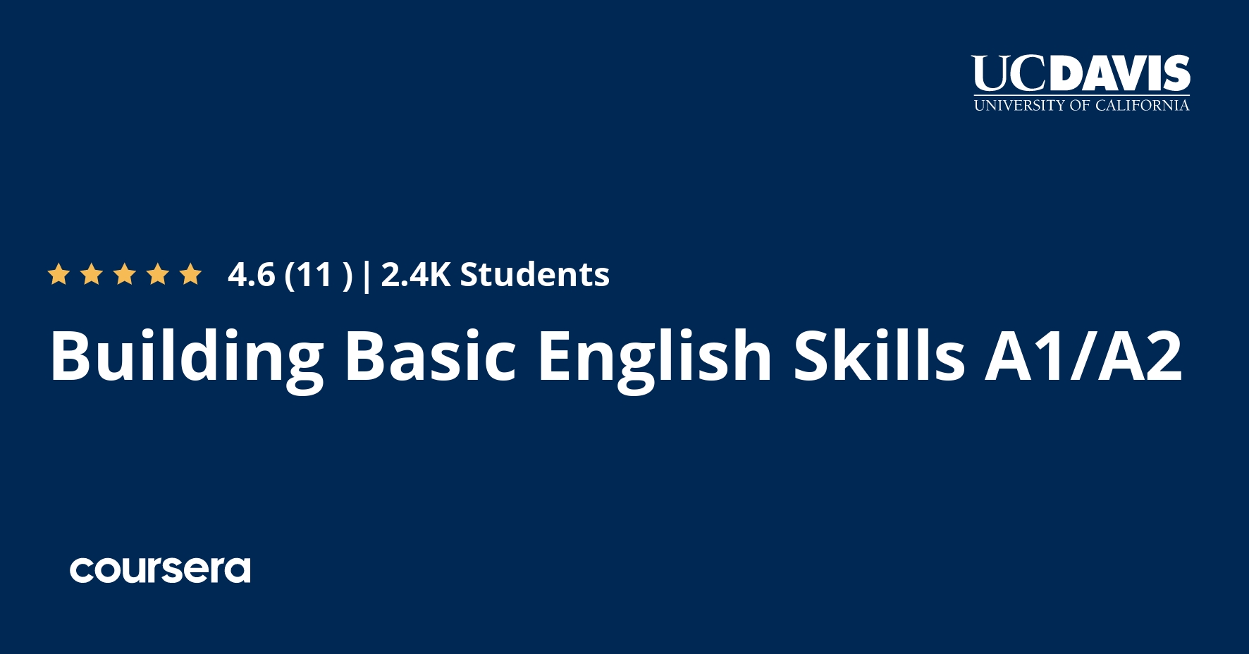 Building Basic English Skills A1/A2 | Coursera