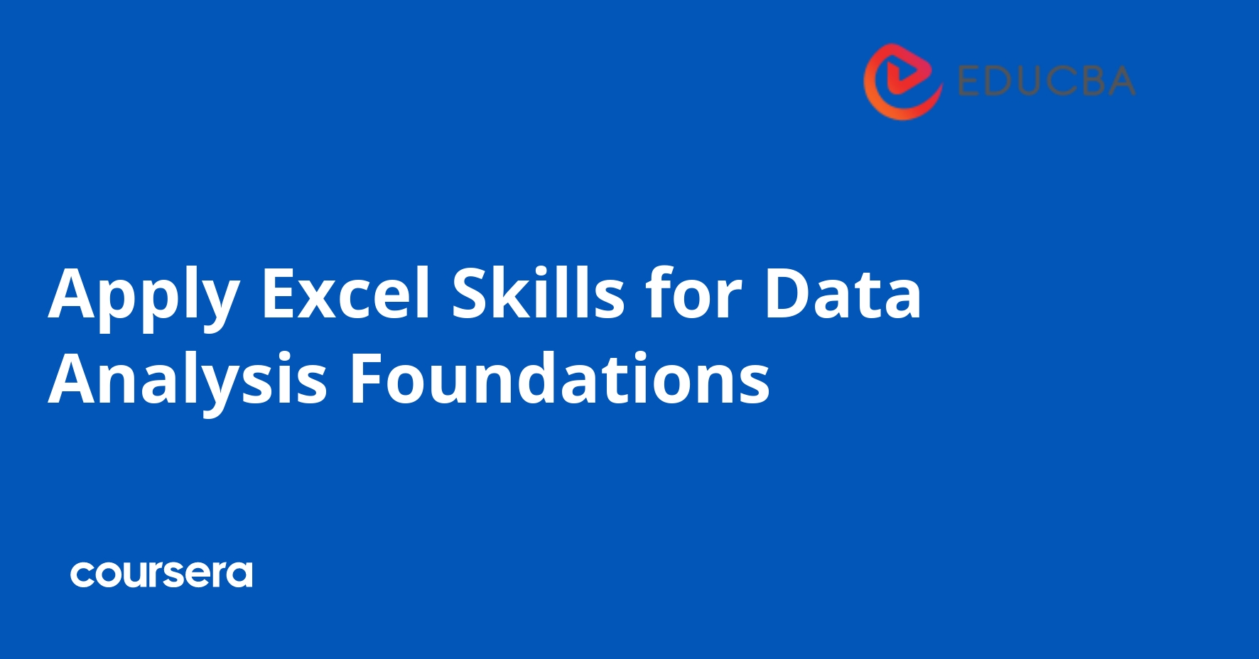 Apply Excel Skills for Data Analysis Foundations