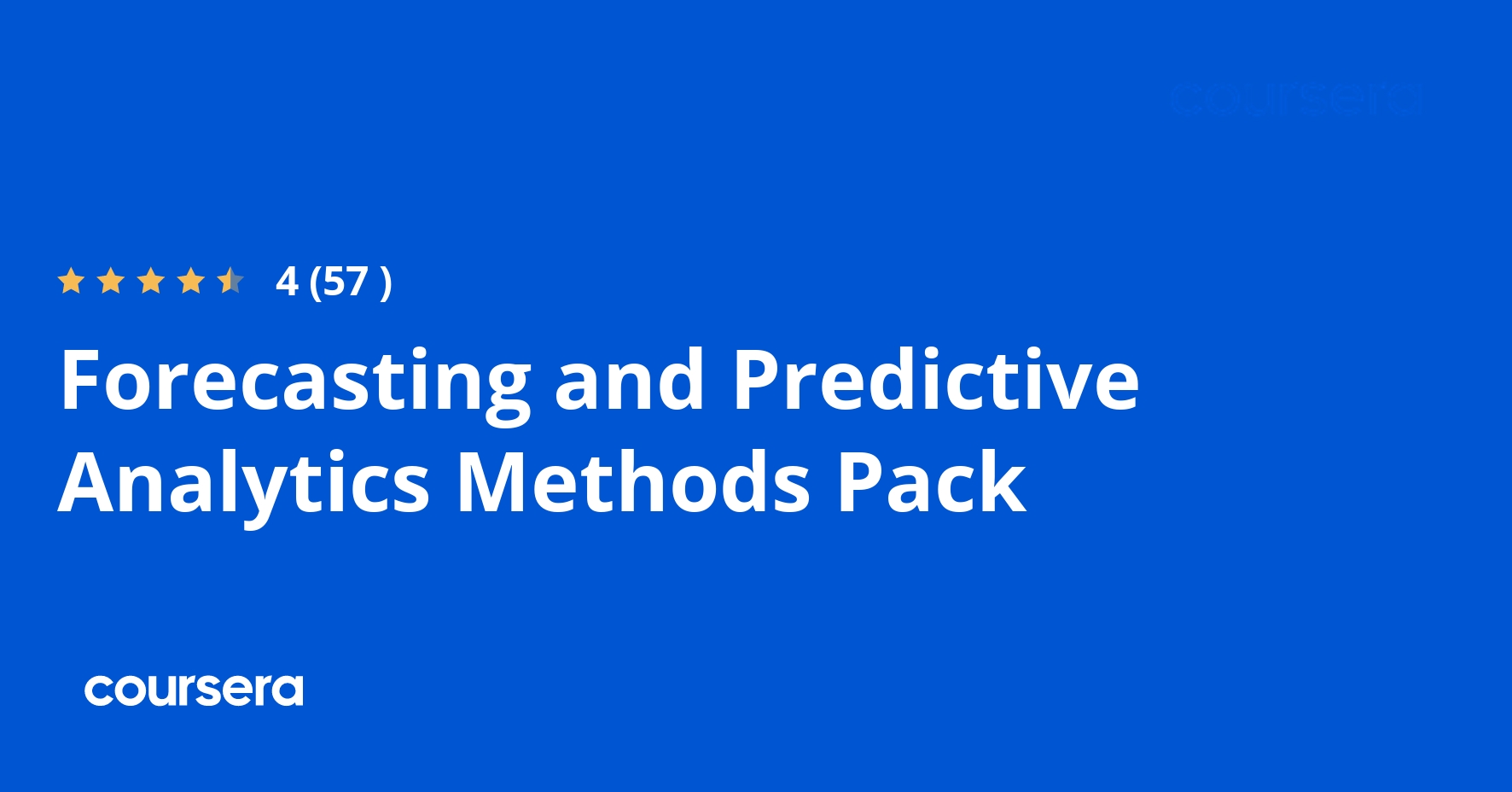 Forecasting and Predictive Analytics Methods Pack