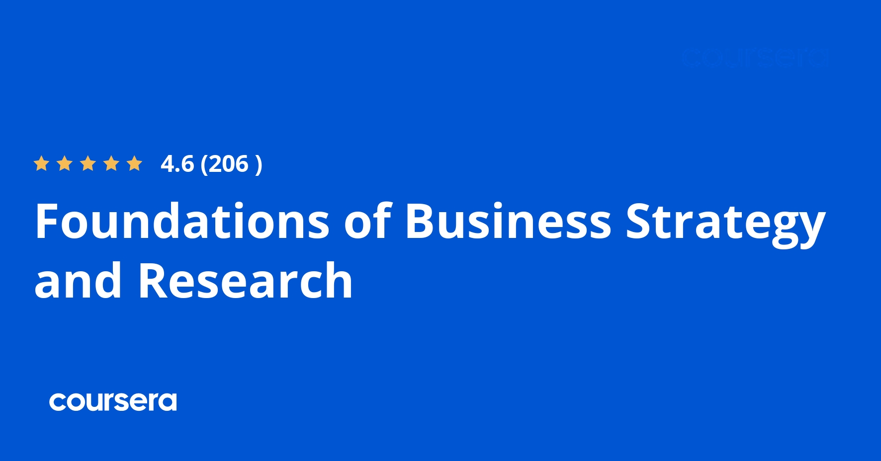 Foundations of Business Strategy and Research