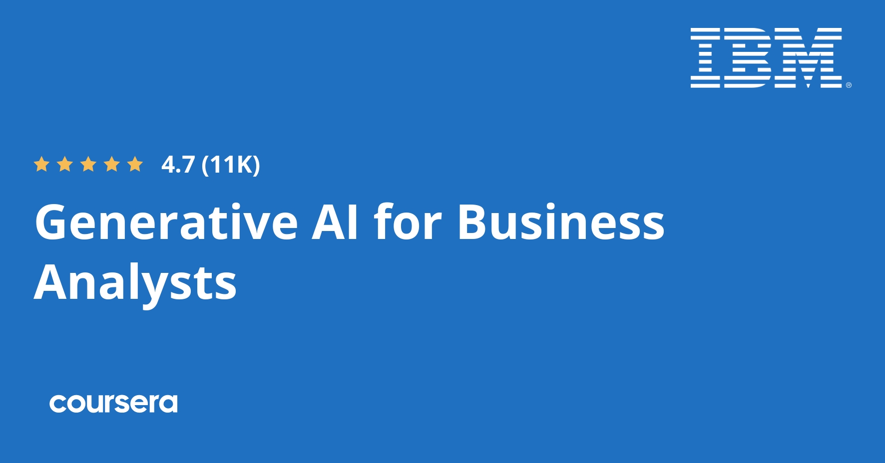 Generative AI for Business Analysts