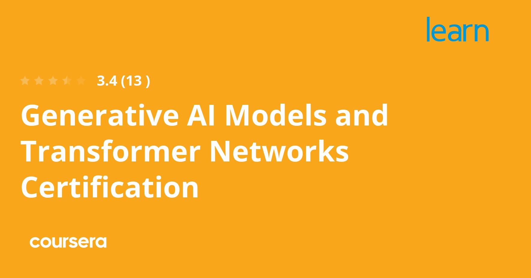 Generative AI Models and Transformer Networks Certification