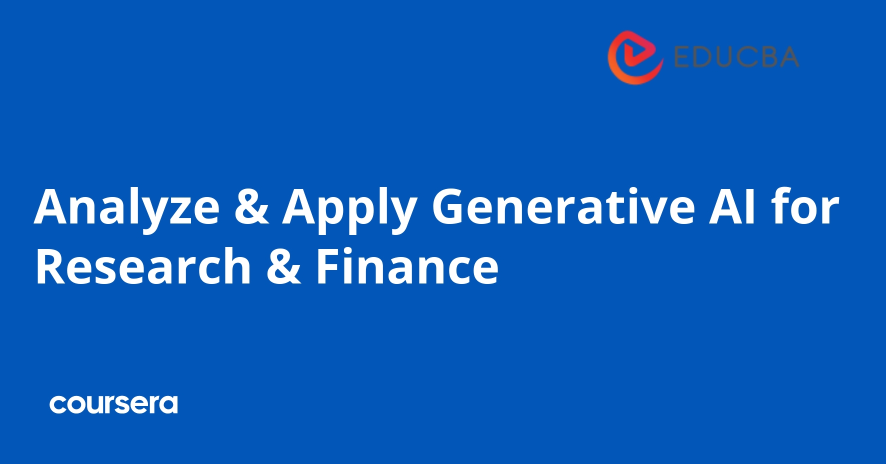 Analyze & Apply Generative AI for Research & Finance