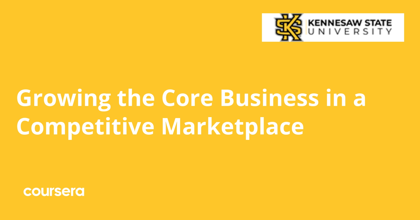 Growing the Core Business in a Competitive Marketplace