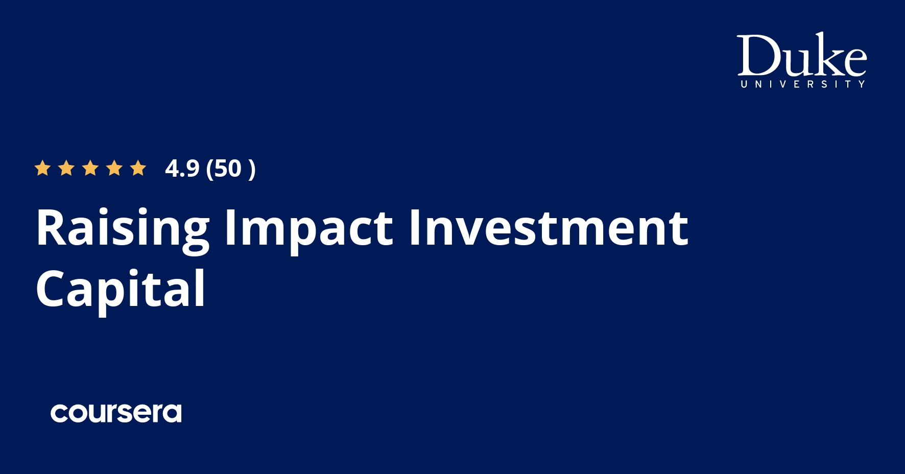 Raising Impact Investment Capital
