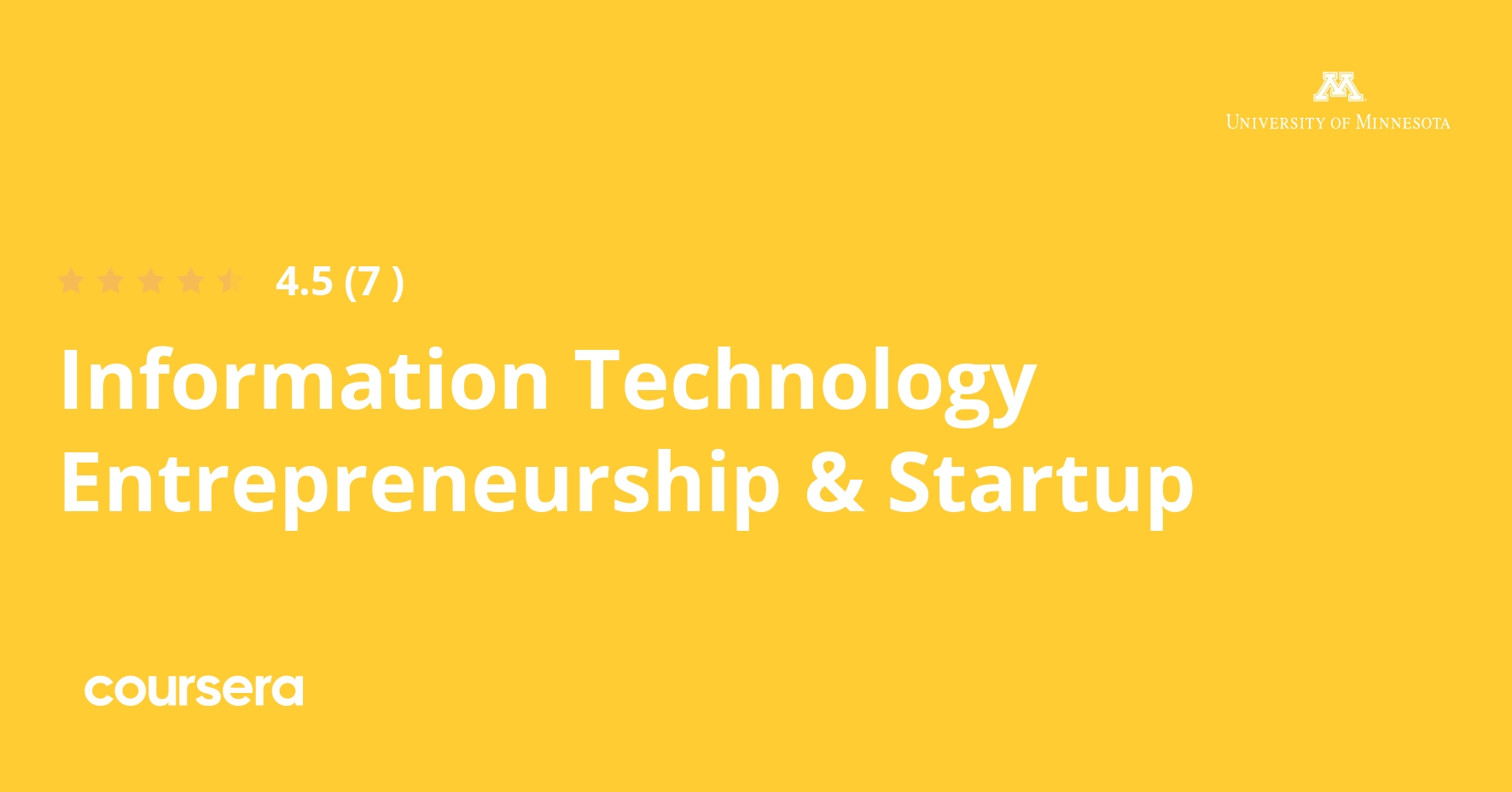 Information Technology Entrepreneurship & Startup