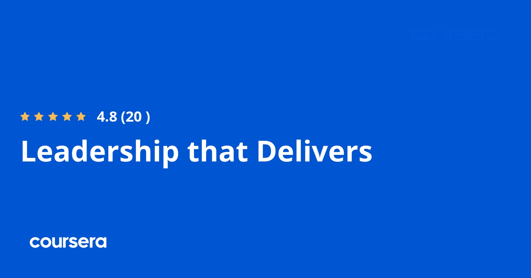 Leadership that Delivers