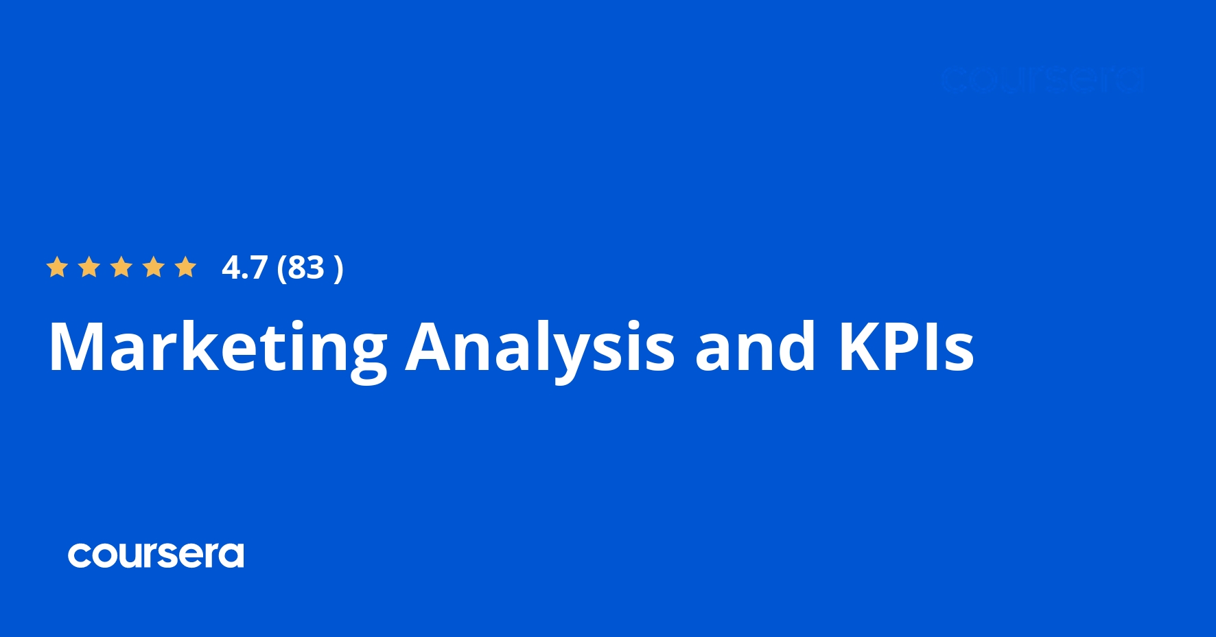 Marketing Analysis and KPIs