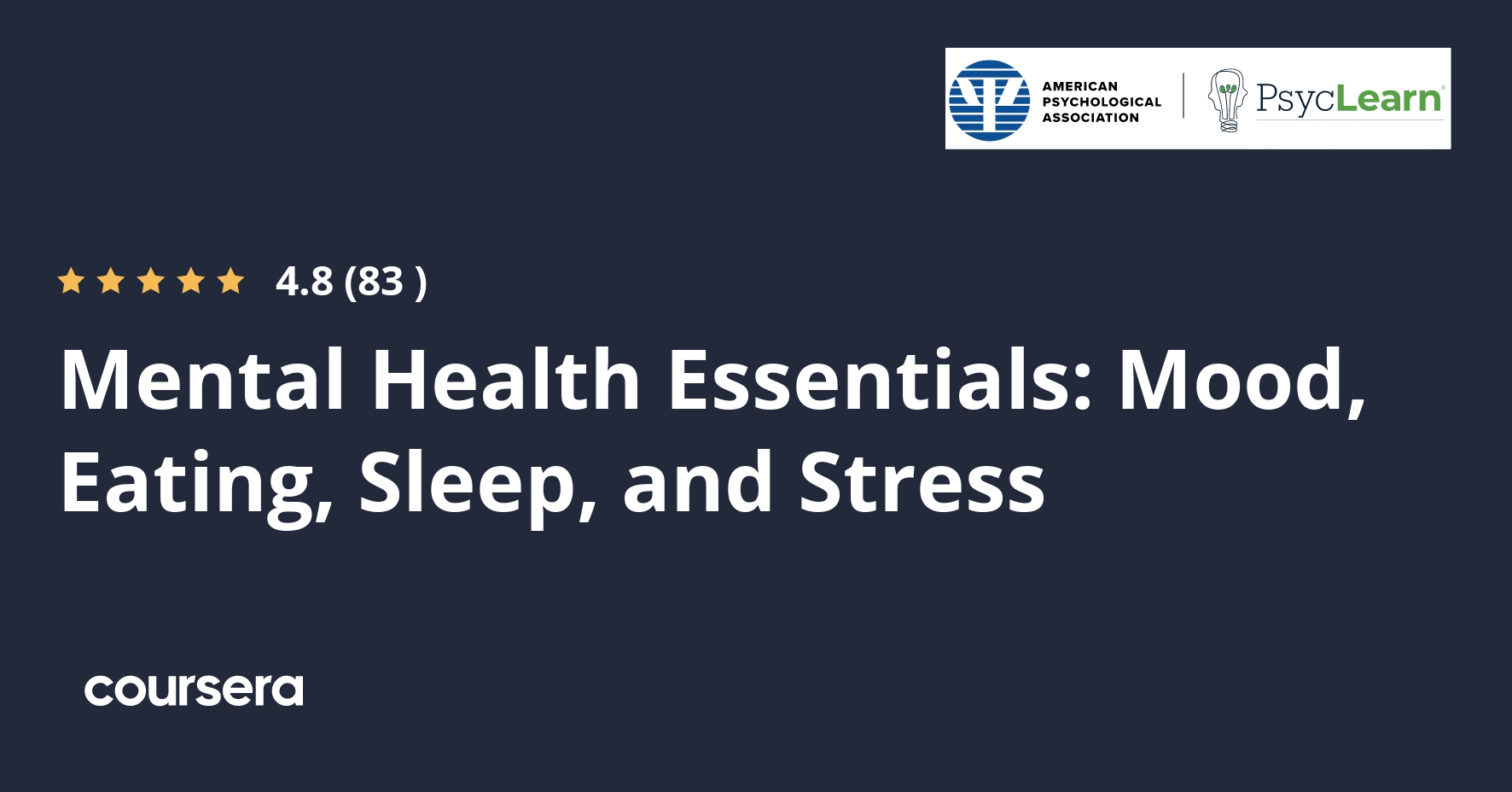 Mental Health Essentials: Mood, Eating, Sleep, and Stress