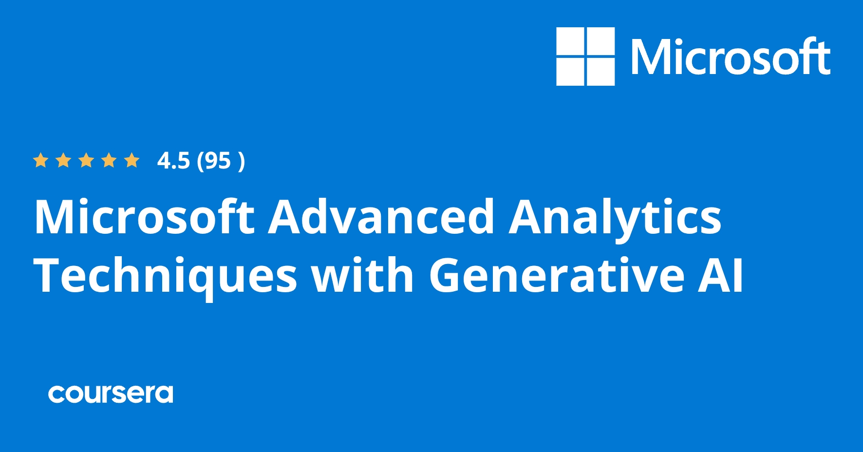 Microsoft Advanced Analytics Techniques with Generative AI | Coursera