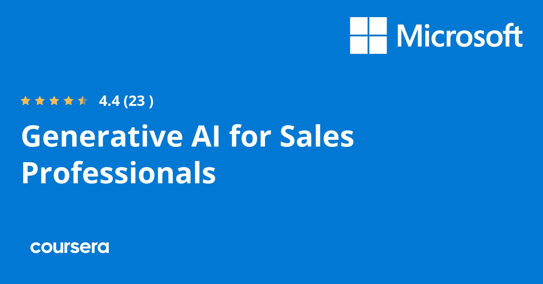 Generative AI for Sales Professionals