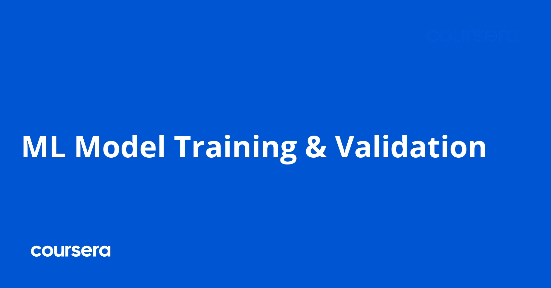 ML Model Training & Validation