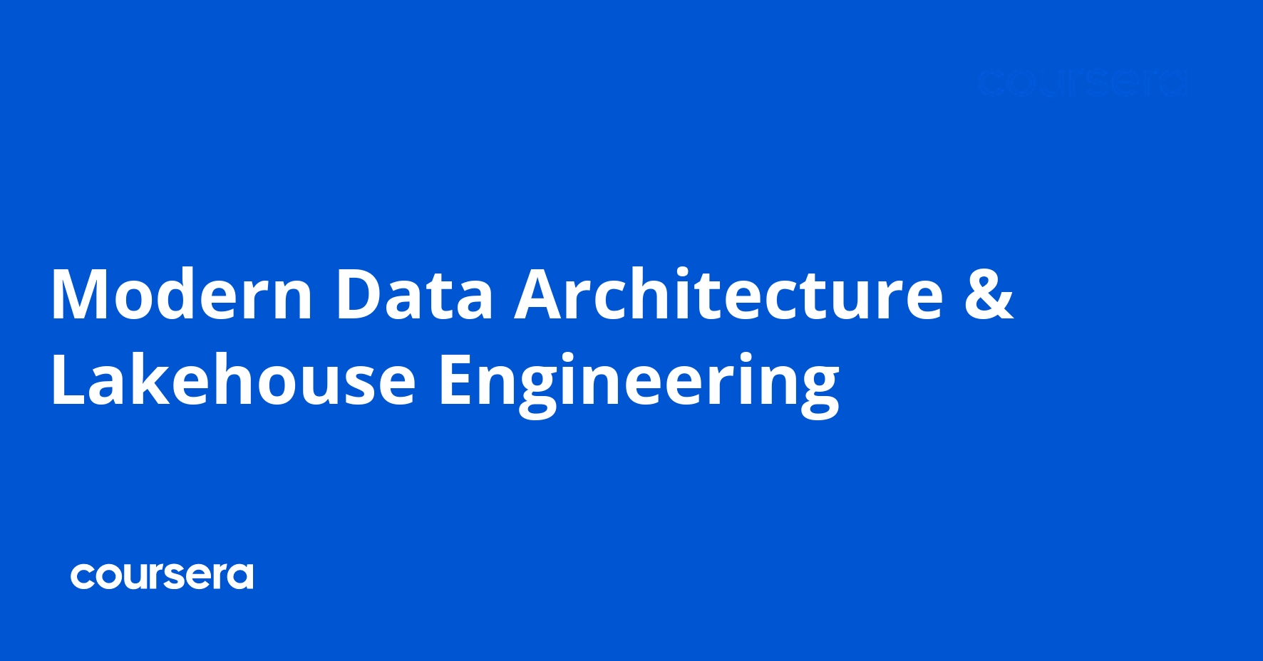 Modern Data Architecture & Lakehouse Engineering