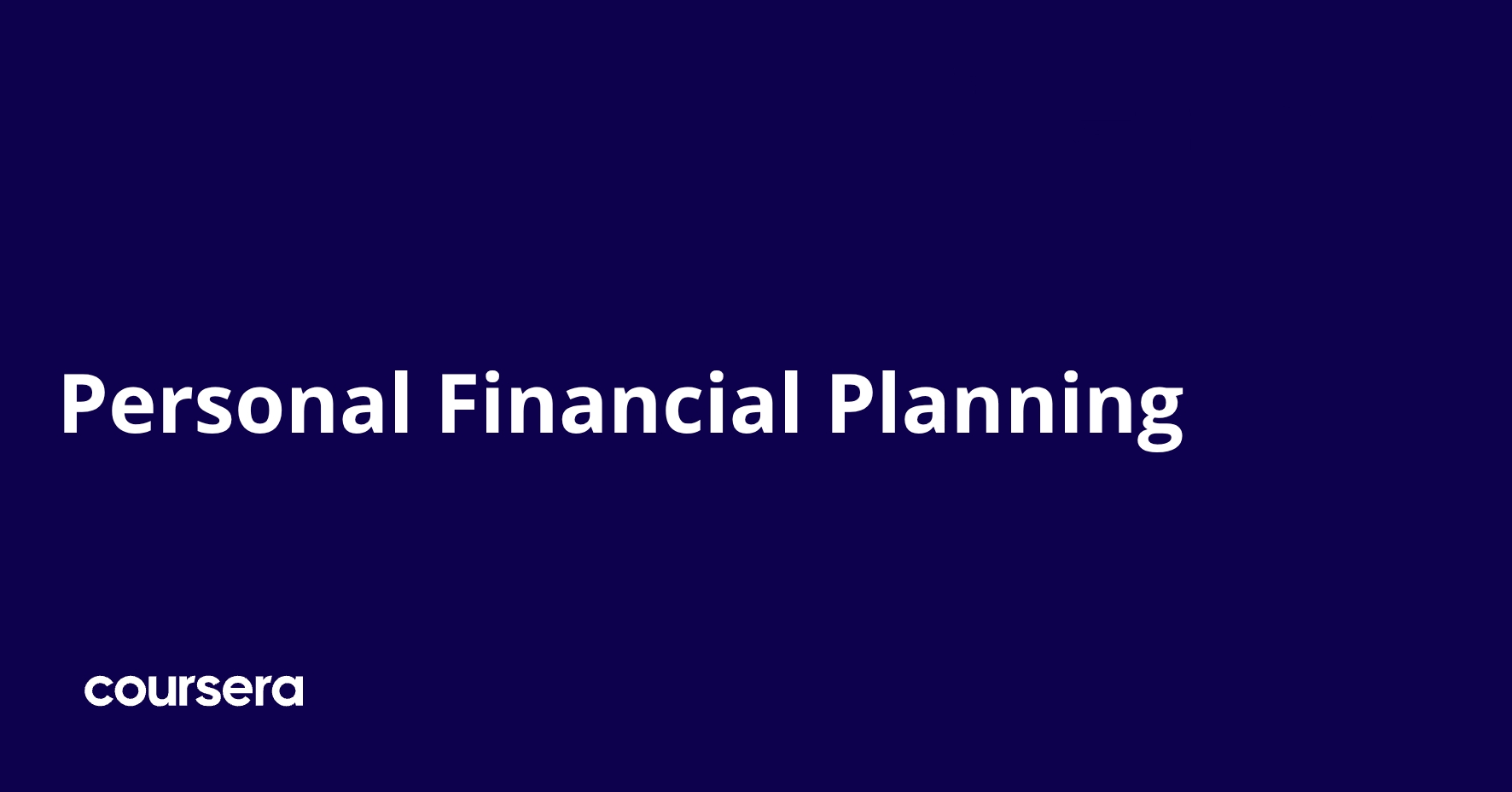 Planning Control Risk Personal Financial Planning | Coursera