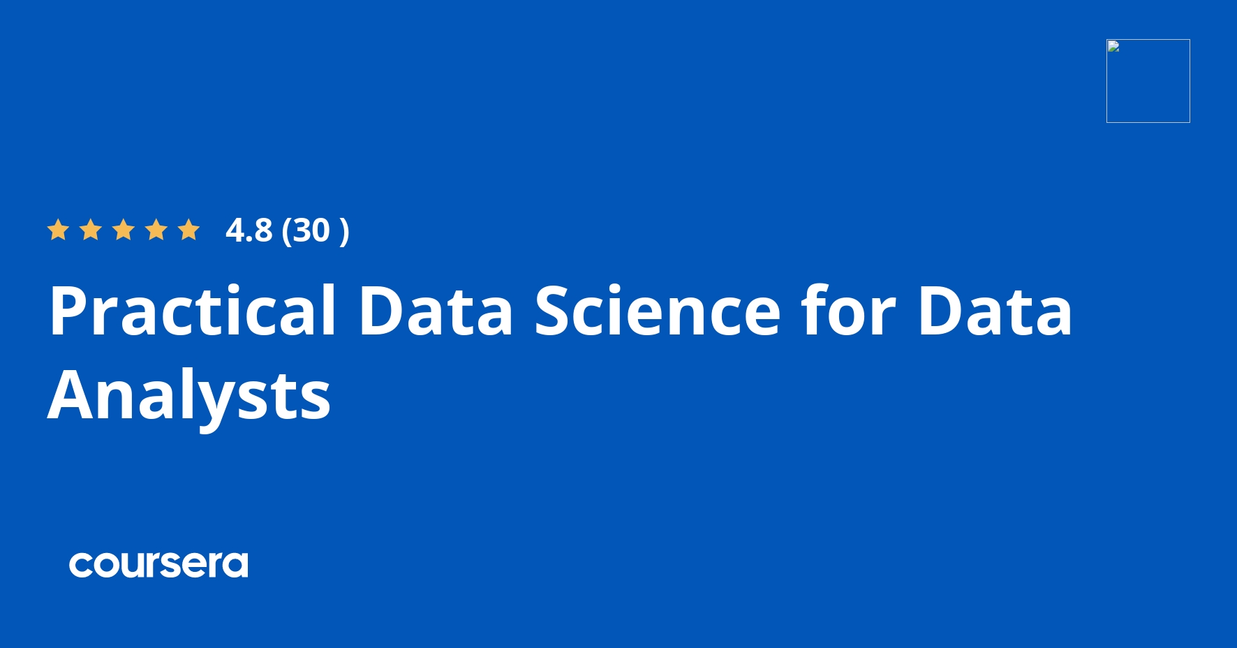 Practical Data Science for Data Analysts