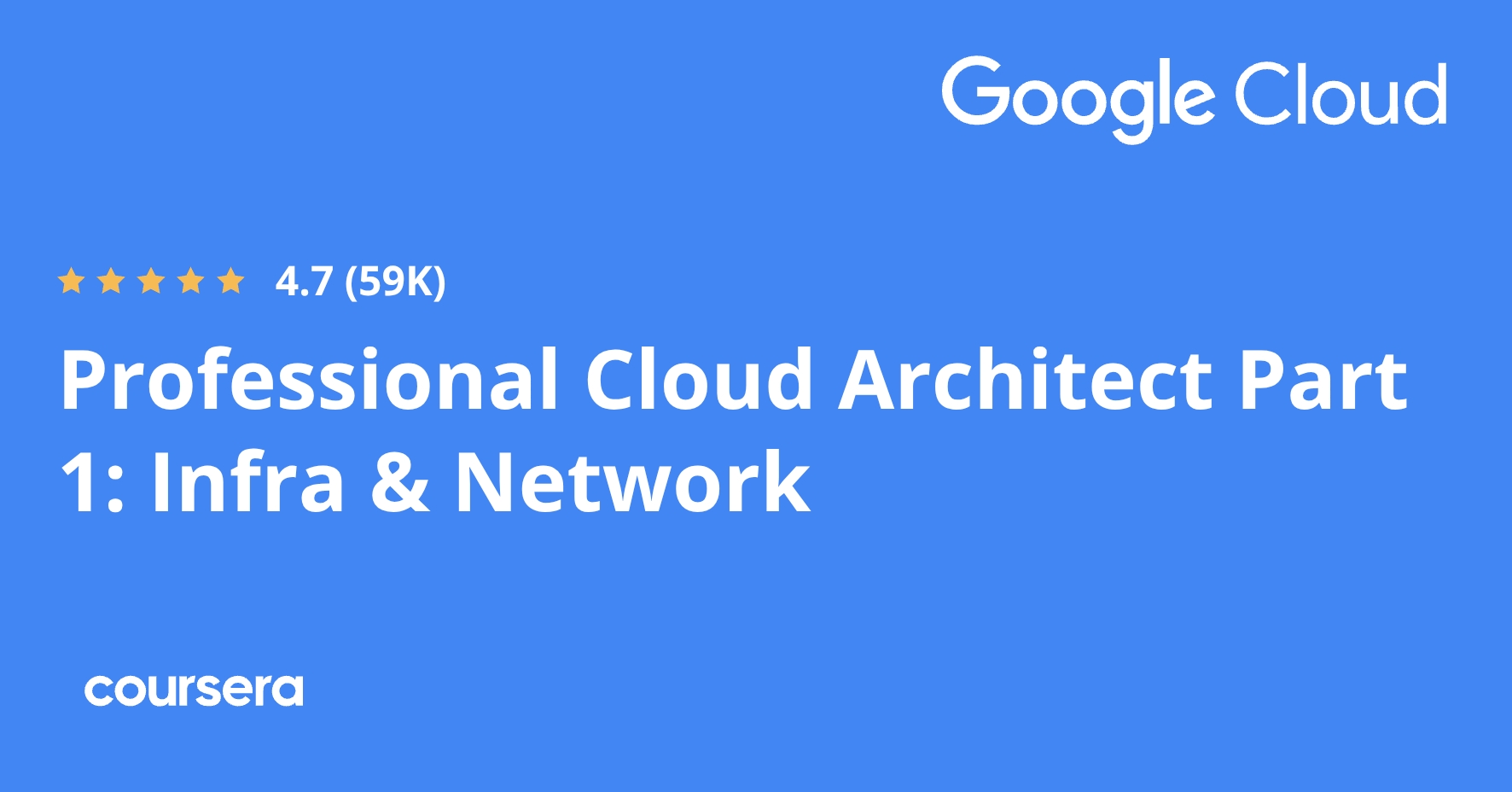 Coursera Instructor Network Professional Cloud Architect Part 1: Infra & Network | Coursera